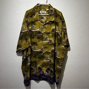 Eddie D Boardsports Mens Hawaiian Shirt 4XT Big & Tall Surf Woody